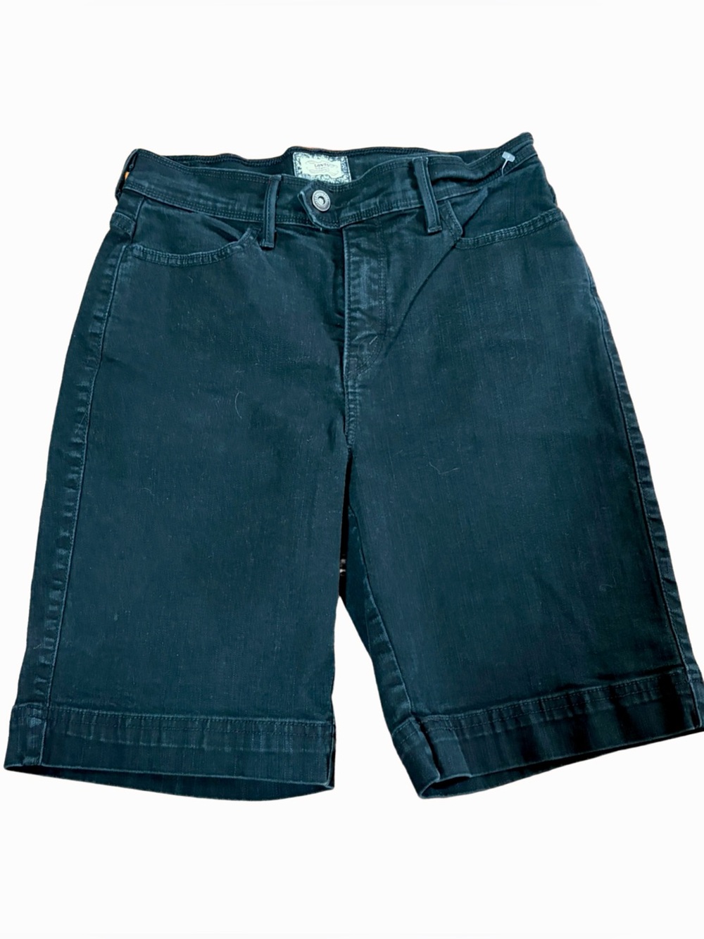 Levi’s 512 Bermuda Shorts Washed Black Denim Y2K Size 8
